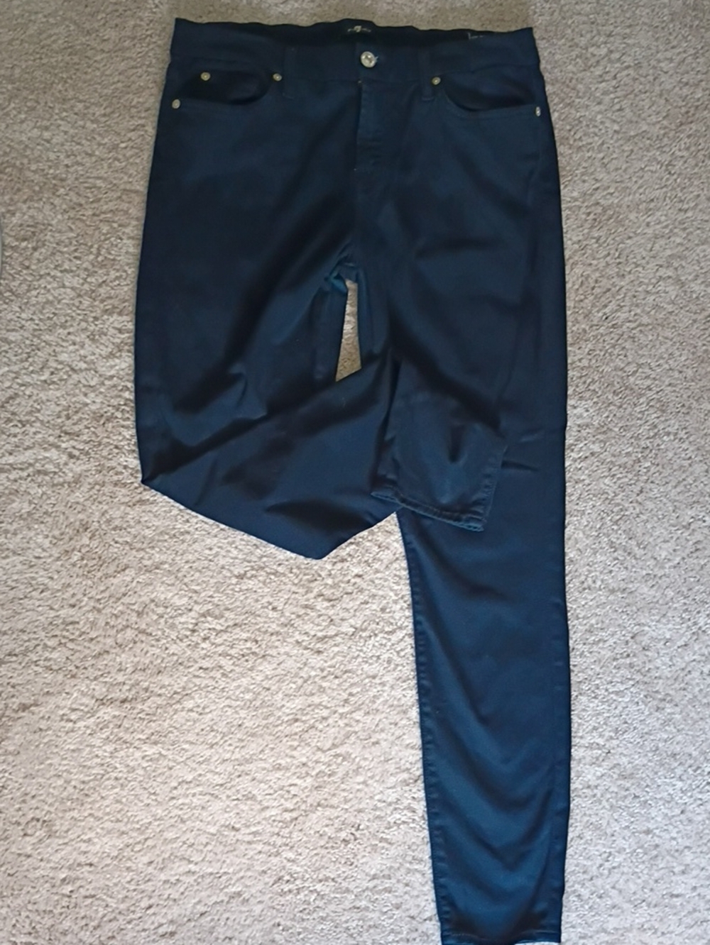 7 For All Mankind Black Chinos